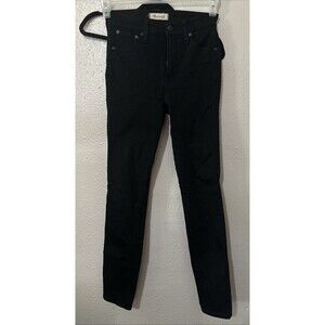 Madewell 10" High-Rise Skinny Skinny Jeans Size 25 Black Denim‎